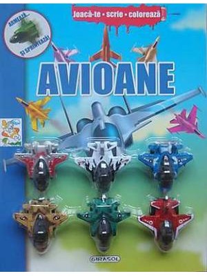 Joaca-te scrie coloreaza-Avioane