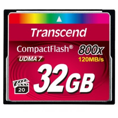 Карта памяти Transcend 32 GB 800X CompactFlash Card TS32GCF800