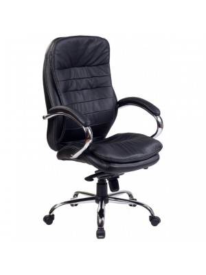 Офисное кресло Baldu Visata Malibu Black Chrome Piele Naturala