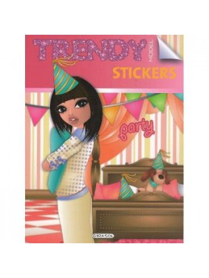 Trendy model stickers - party