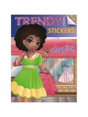 Trendy model stickers - shopping