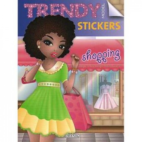 Trendy model stickers - shopping