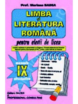 Limba si literatura romana - cls. a IX-a