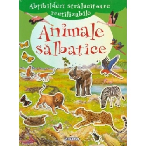 Abtibilduri stralucitoare reutilizabile.Animale salbatice