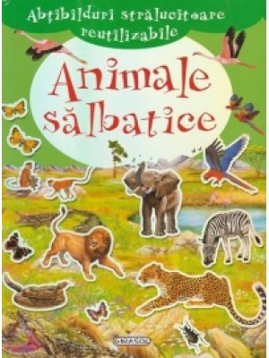 Abtibilduri stralucitoare reutilizabile.Animale salbatice