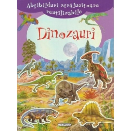 Abtibilduri stralucitoare reutilizabile.Dinozauri