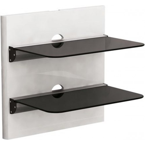 Brateck DVD-18-02 Aluminium&Glass 2 shelves 305mmx465mm, 8Kg, Cable management