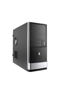 Корпус InWin ATX Miditower EA002 Black/Silver, 400W 12cm fan, 2xUSB2.0, Mic-in, Line-out