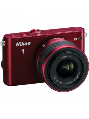 Компактный фотоаппарат со сменным объективом Nikon 1 J3 kit (10-30 mm VR) Red