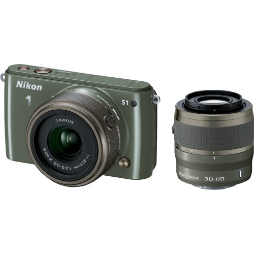 Компактный фотоаппарат со сменным объективом Nikon 1 S1 kit (11-27.5mm) Khaki