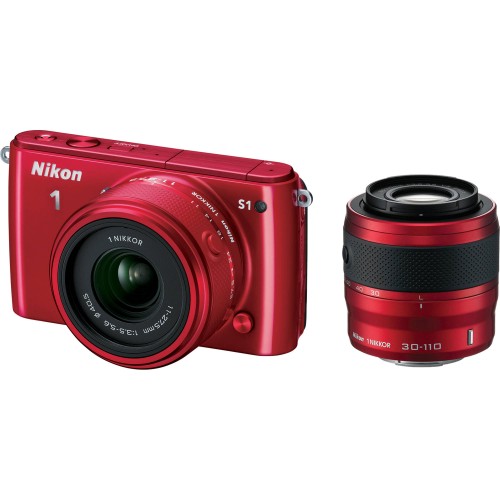 Компактный фотоаппарат со сменным объективом Nikon 1 S1 kit (11-27.5mm) Red