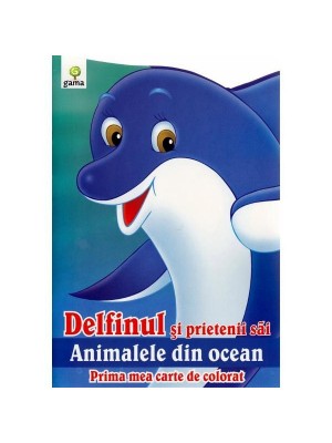 Delfinul si prietenii sai. Colorat A4