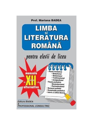 Limba si literatura romana - cls. a XII-a
