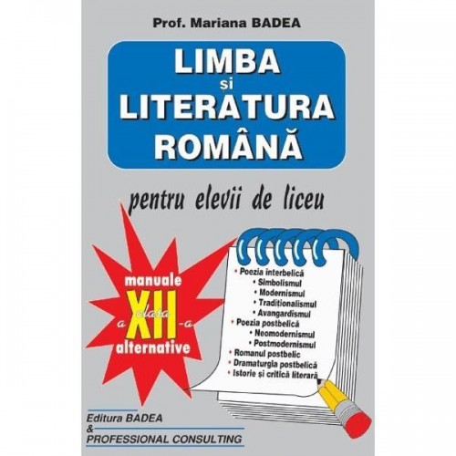 Limba si literatura romana - cls. a XII-a