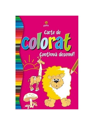 Carte de colorat continua desenul. 80 p.