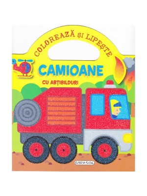 Coloreaza si lipeste  Camioane