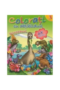 Colorati cu abtibilduri3.Dinozauri