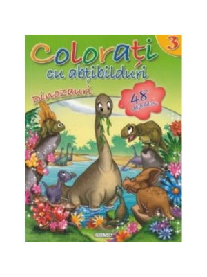 Colorati cu abtibilduri3.Dinozauri