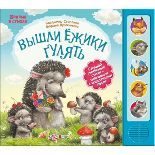 Книга Вышли ежики гулять. Книжка-игрушка