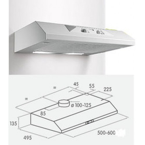 Вытяжка TURBOAIR LIGURIA WH/F/50/FM - S651