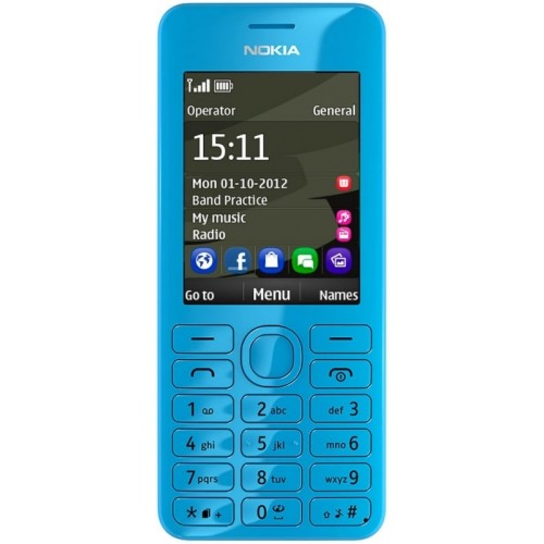 Мобильный телефон Nokia Asha 206 (Cyan)
