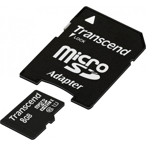 Карта памяти Transcend 8 GB microSDHC UHS-I Premium + SD Adapter TS8GUSDU1