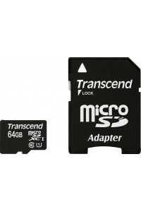 Карта памяти Transcend 64 GB microSDXC UHS-I Premium + SD Adapter TS64GUSDU1