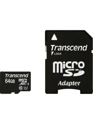 Карта памяти Transcend 64 GB microSDXC UHS-I Premium + SD Adapter TS64GUSDU1