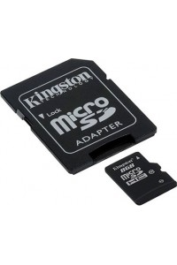 Карта памяти Kingston 8 GB microSDHC class 10 + SD Adapter SDC10/8GB
