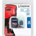 Карта памяти Kingston 8 GB microSDHC class 4 + SD adapter SDC4/8GB