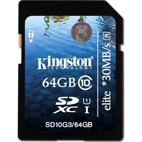 Карта памяти  Kingston 64 GB SDXC Class 10 UHS-I Elite SD10G3/64GB