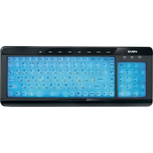 Клавиатура Sven Comfort 7200 EL, Illuminated, Black