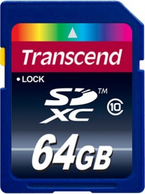 Карта памяти Transcend 64 GB SDXC class 10 TS64GSDXC10