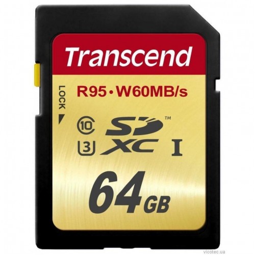 Карта памяти Transcend 64 GB SDXC UHS-I U3 TS64GSDU3