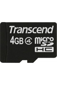 Карта памяти Transcend 4 GB microSDHC class 4 + SD Adapter TS4GUSDHC4