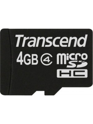 Карта памяти Transcend 4 GB microSDHC class 4 + SD Adapter TS4GUSDHC4