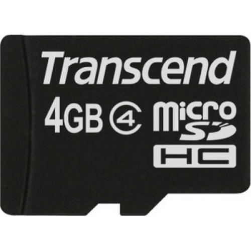 Карта памяти Transcend 4 GB microSDHC class 4 + SD Adapter TS4GUSDHC4