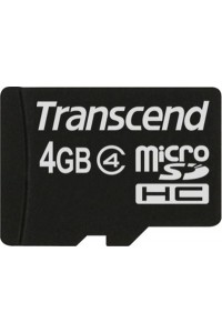Карта памяти Transcend 4 GB microSDHC class 4 + SD Adapter TS4GUSDHC4