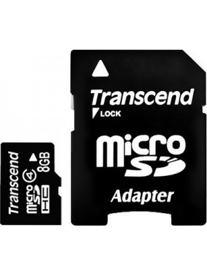 Карта памяти Transcend 8 GB microSDHC class 4 + SD Adapter TS8GUSDHC4