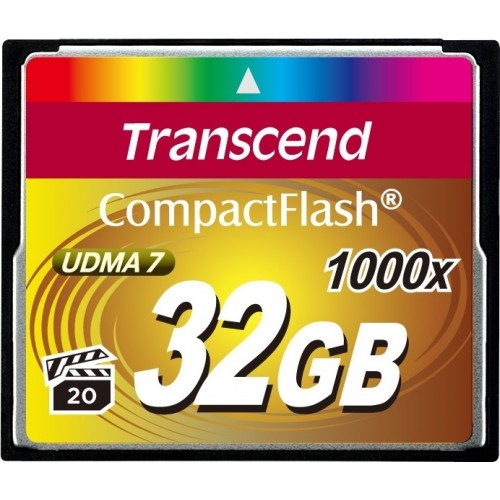 Карта памяти Transcend 32 GB 1000X CompactFlash Card TS32GCF1000