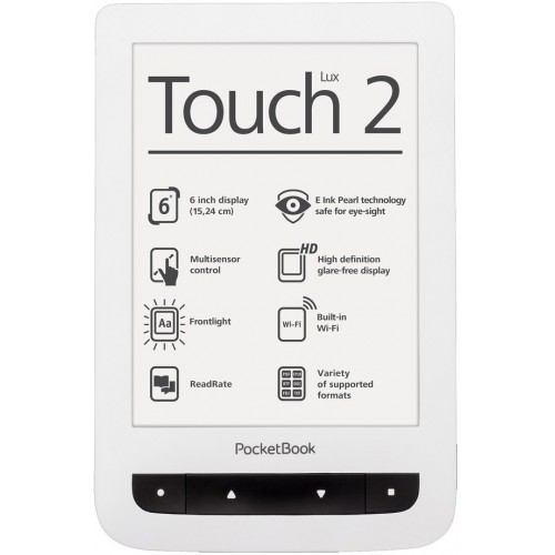 Электронная книга с подсветкой Pocketbook Touch Lux 2 (626) White
